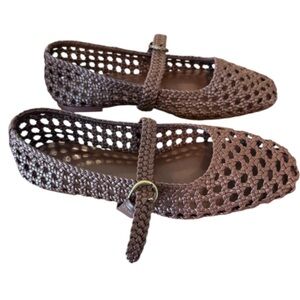 Brown Woven Women's Shoes